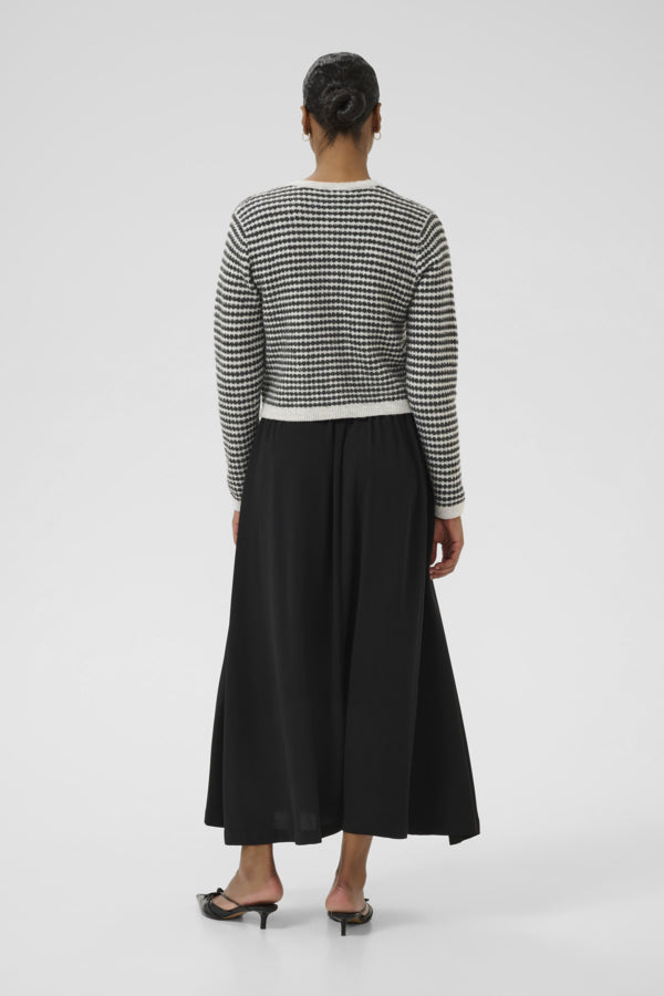Kaffe Women’s KAellery Knit Cardigan in Light Grey M/Black Structure