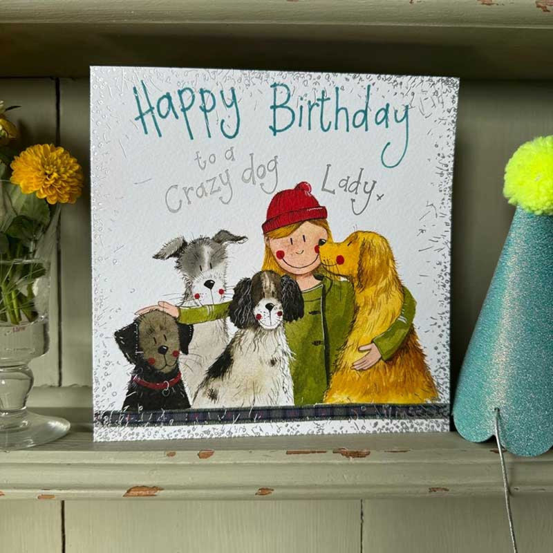 Alex Clarke Dog Lady Large Card