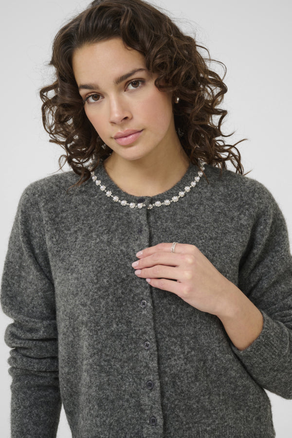 Kaffe Women’s Karoxy Cardigan in Grey Melange