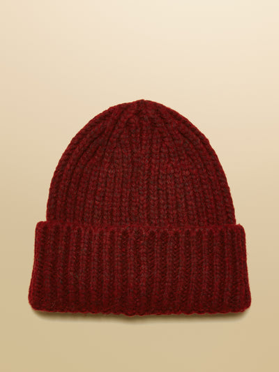 Joules Women’s Rosa Berry Red Beanie Hat