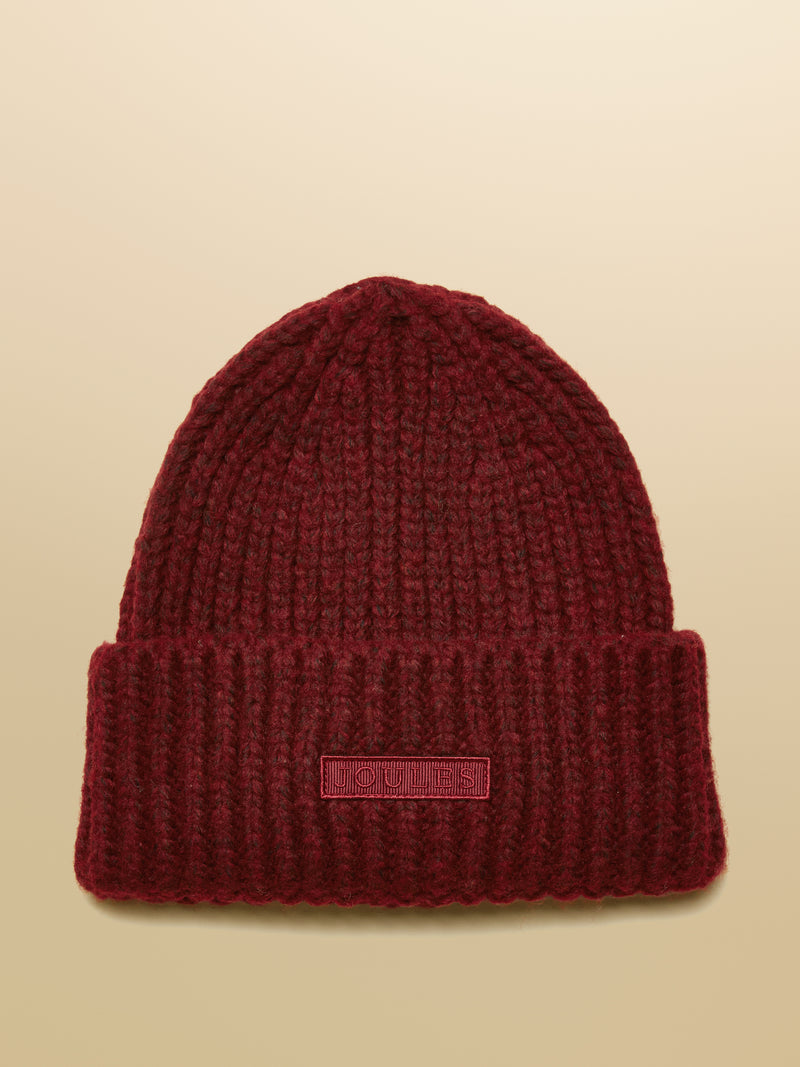 Joules Women’s Rosa Berry Red Beanie Hat