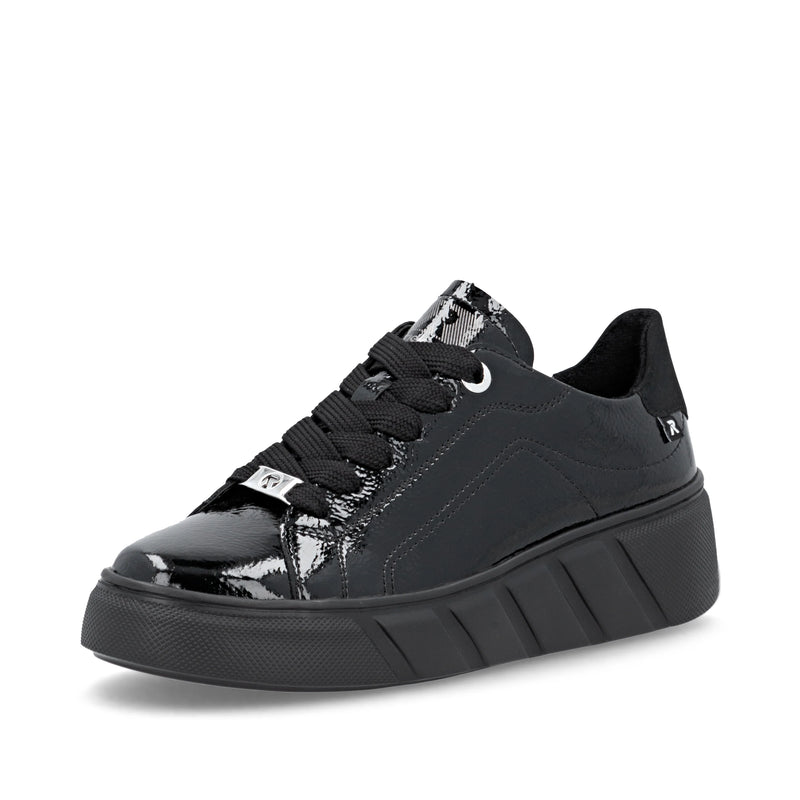 Rieker Women’s Black Elasticated Shoes  - Rieker Sport W2601-00