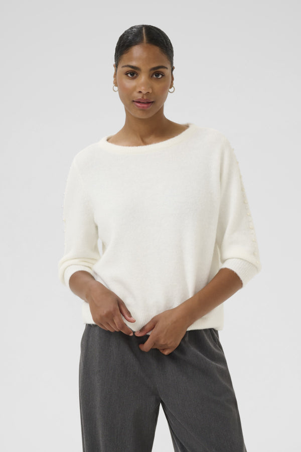 Kaffe Women’s KAbetty Pullover in Chalk CC