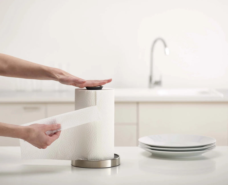 Joseph Joseph Push&Tear™ Grey Kitchen Roll Holder
