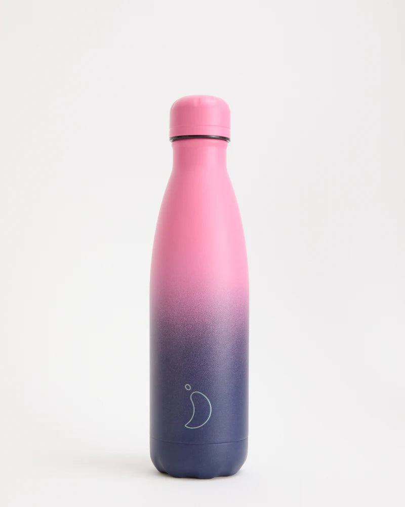 Chilly’s Original Gradient Water Bottle in Pink Navy