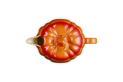 Le Creuset Stoneware Pumpkin Gravy Boat Jug with Lid in Wild Flame -400mls