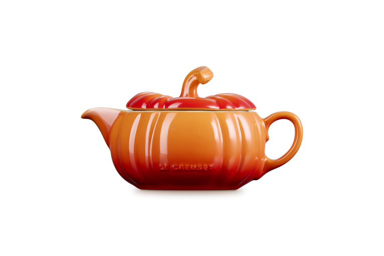Le Creuset Stoneware Pumpkin Gravy Boat Jug with Lid in Wild Flame -400mls