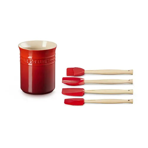 Le Creuset Utensil Set 5 Piece Set in Cerise
