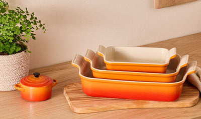 Le Creuset Stoneware Heritage Small 19cm Rectangular Dish - Volcanic Flame