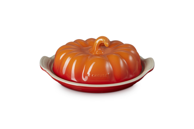 Le Creuset Stoneware Pumpkin Butter Dish in Volcanic Flame