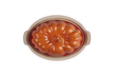 Le Creuset Stoneware Pumpkin Butter Dish in Volcanic Flame