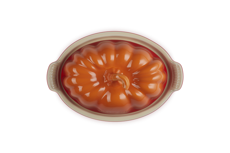Le Creuset Stoneware Pumpkin Butter Dish in Volcanic Flame