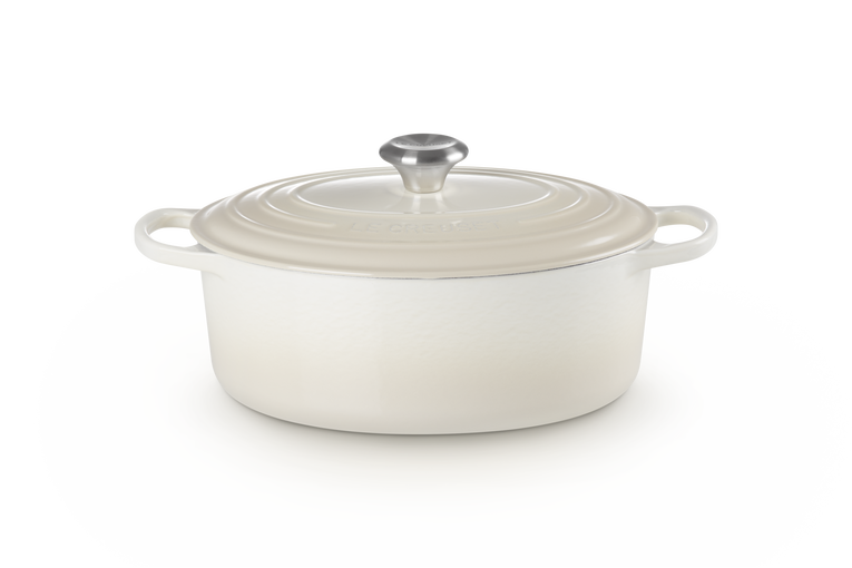 Le Creuset Cast Iron Oval Casserole in Meringue -29cms