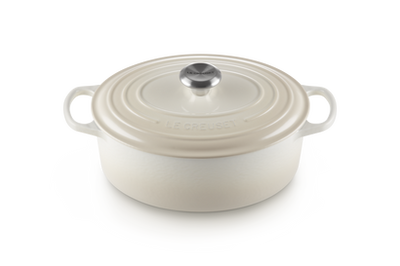 Le Creuset Cast Iron Oval Casserole in Meringue -29cms