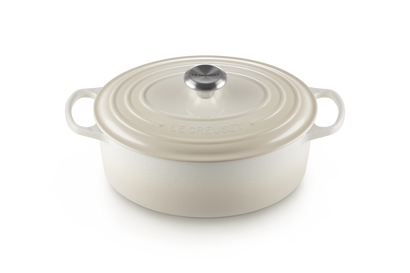 Le Creuset Cast Iron Oval Casserole in Meringue -29cms