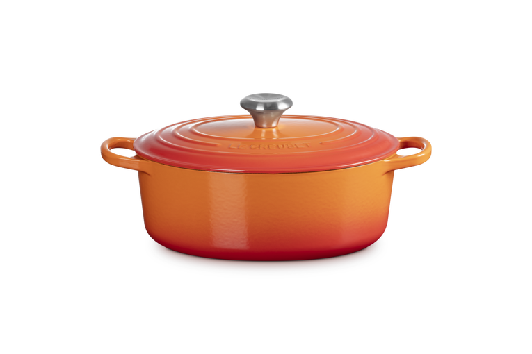 Le Creuset Cast Iron Oval Casserole in Volcanic Flame 27cms