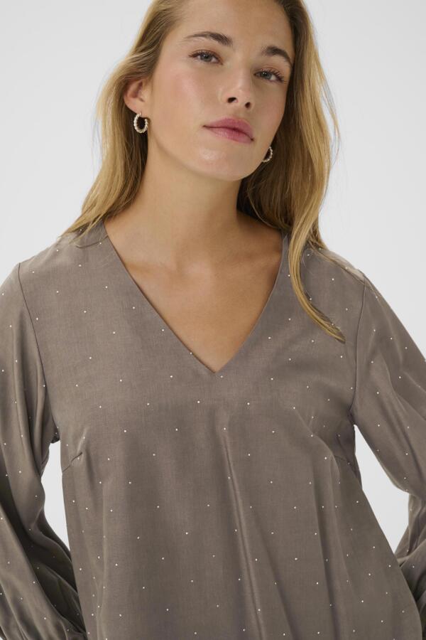 Kaffe Women’s KAida Blouse in Morel