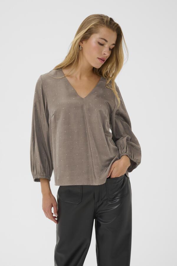 Kaffe Women’s KAida Blouse in Morel