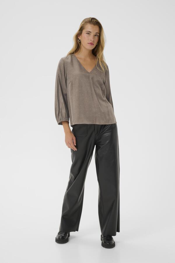 Kaffe Women’s KAida Blouse in Morel
