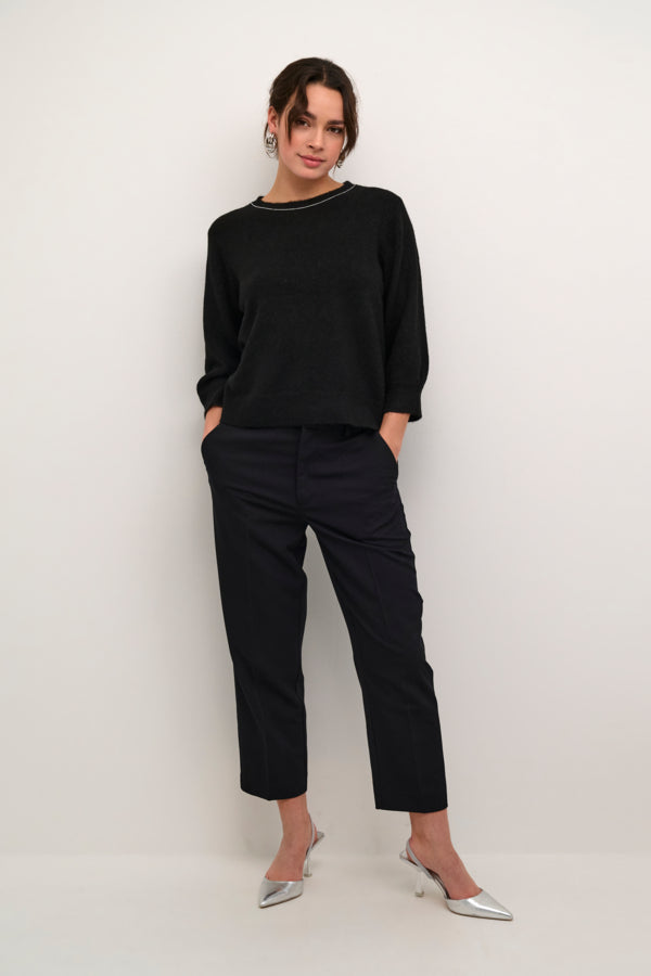 Kaffe Women’s Kameridith Pullover in Black Deep CC