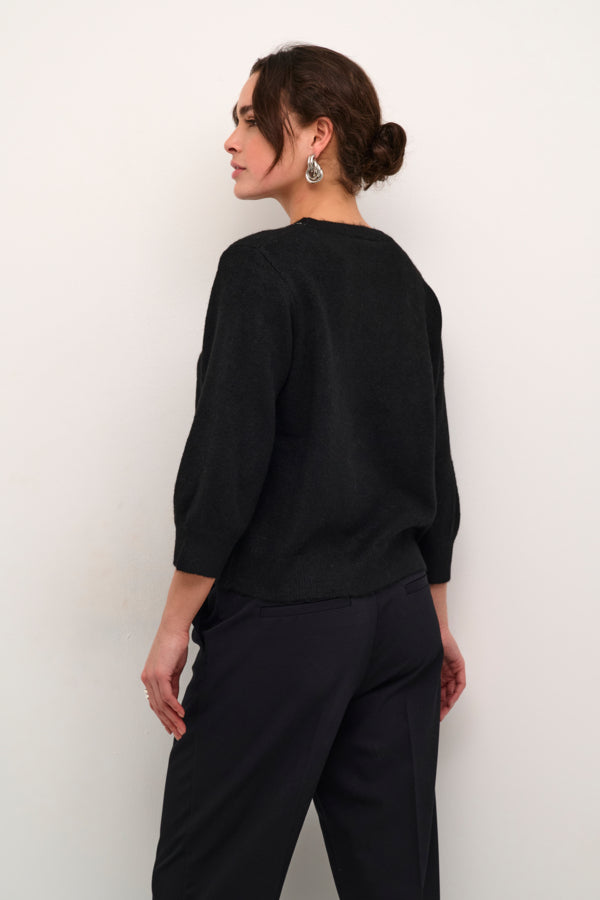 Kaffe Women’s Kameridith Pullover in Black Deep CC