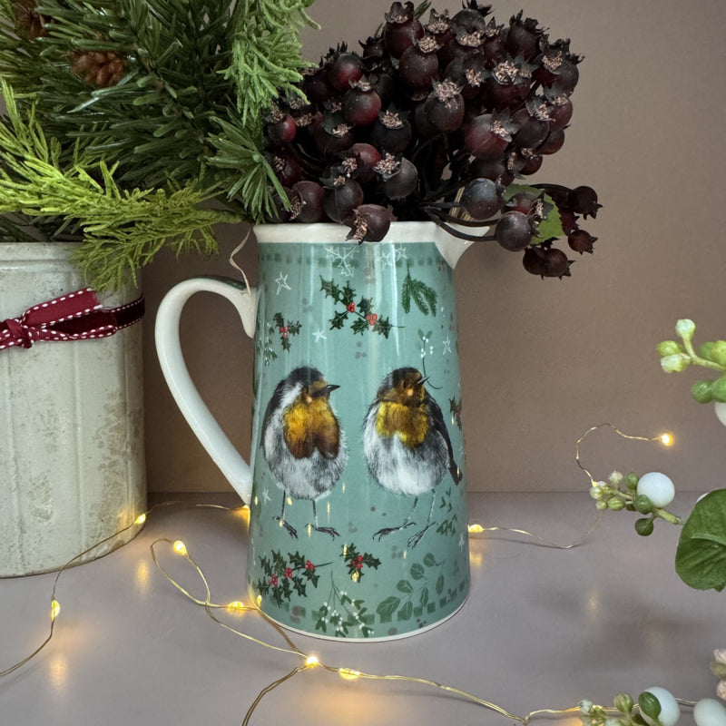 Alex Clark Christmas Robins Jug