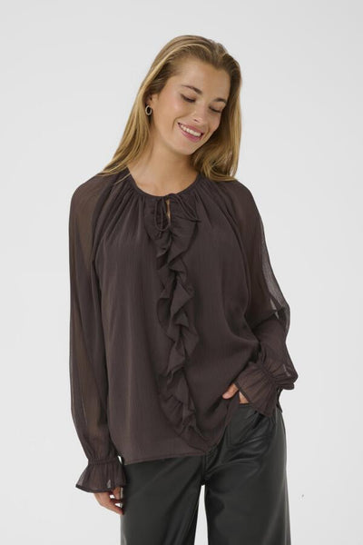 Kaffe Women’s KAmila Blouse in Black Coffee