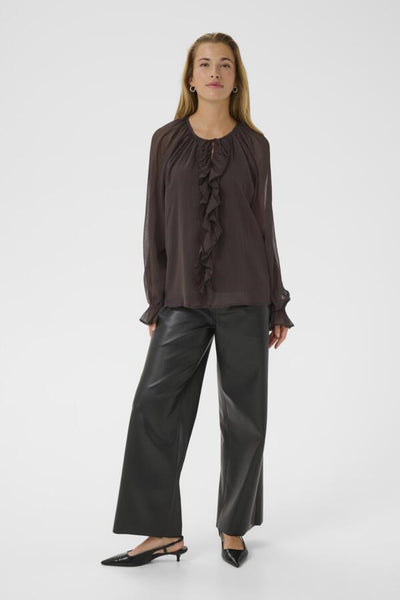 Kaffe Women’s KAmila Blouse in Black Coffee