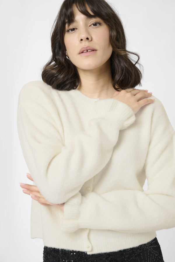 Kaffe Women’s KAcourson Knit Cardigan in Chalk