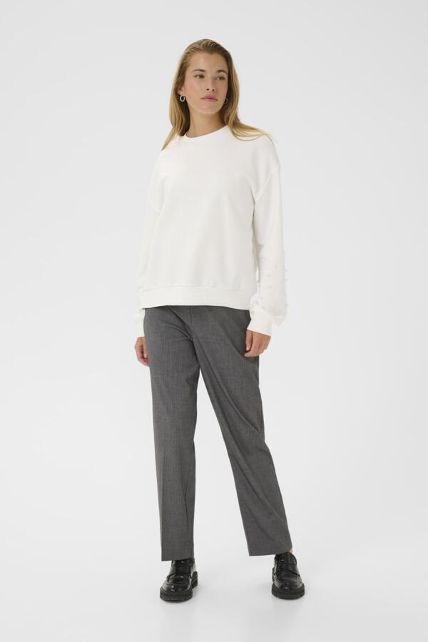 Kaffe Women’s KAprecious Sweatshirt in Chalk