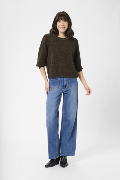 Kaffe Women’s KAmeridith Pullover in Black Coffee