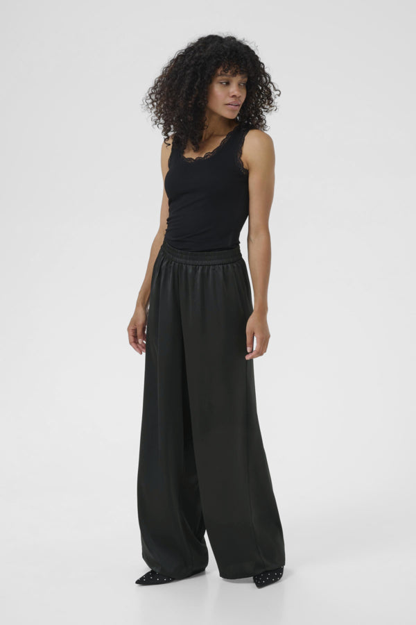 Kaffe Women’s KAlotte Wide Pants in Black Deep