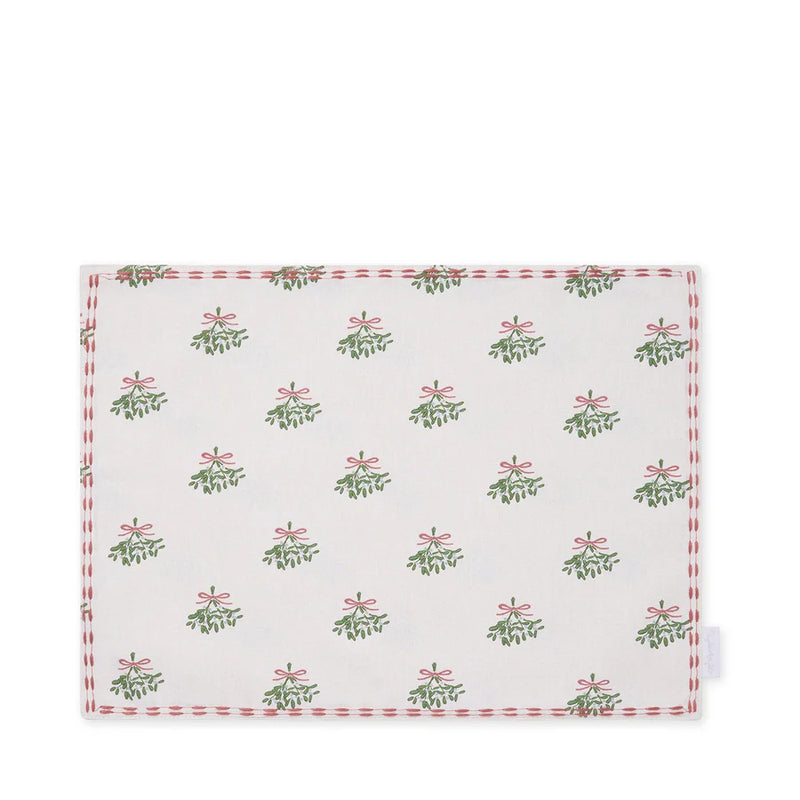 Sophie Allport Mistletoe Embroidered Placemats (Set of 2)