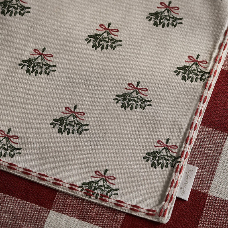 Sophie Allport Mistletoe Embroidered Placemats (Set of 2)
