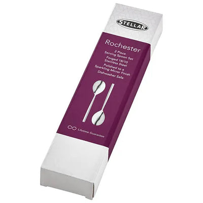 Stellar Rochester Polished Set Of 2 Serving Spoons Gift Box