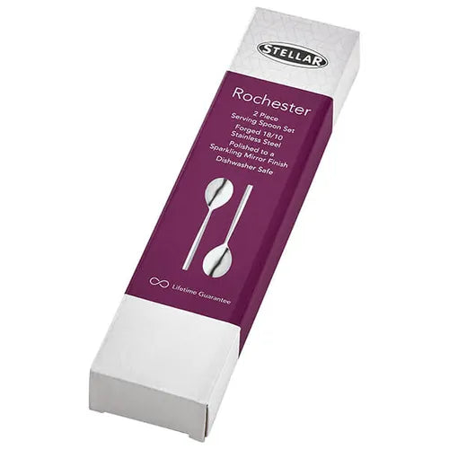Stellar Rochester Polished Set Of 2 Serving Spoons Gift Box