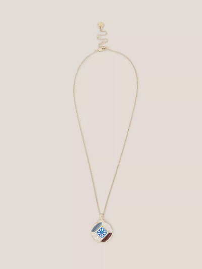 White Stuff Drop Necklace -Blue