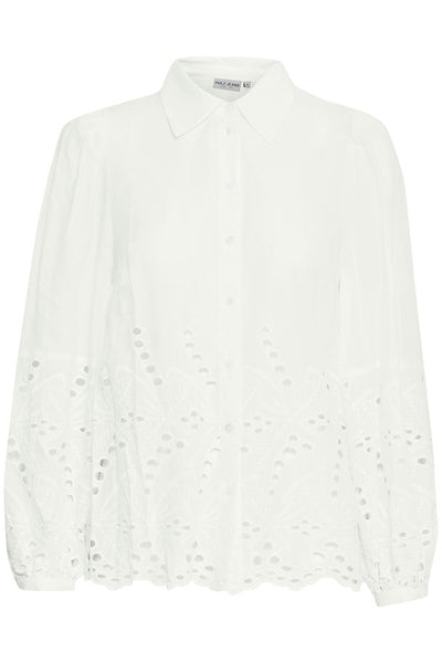 Pulz Jeans Ladies PZKarla Blouse Shirt in Cloud Dancer