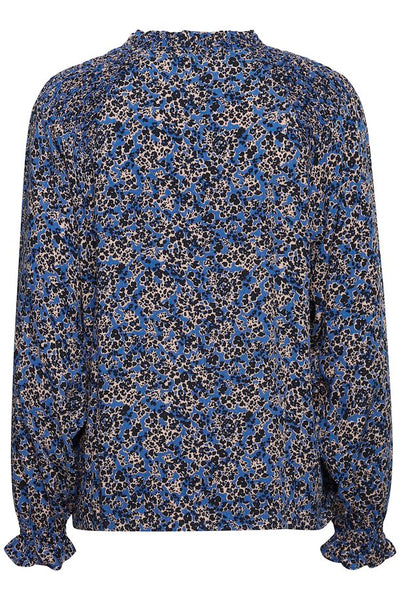 Pulz Jeans Womens PZNorma Shirt in Sodalite Blue Printed