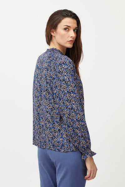 Pulz Jeans Womens PZNorma Shirt in Sodalite Blue Printed