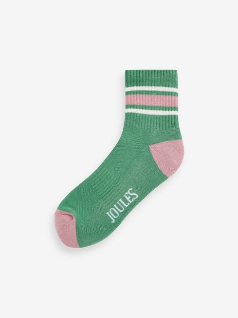 Joules Volley Green/White Tennis Socks 2PK