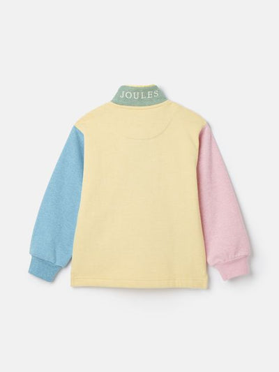 Joules Girls' Burnham Multi Funnel Neck Sweatshirt