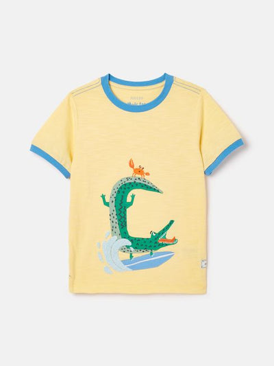 Joules Boys Archie Yellow ArtWork T-shirt