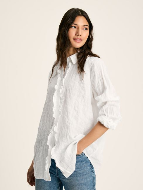 Joules Women’s Selene White 100% Linen Shirt