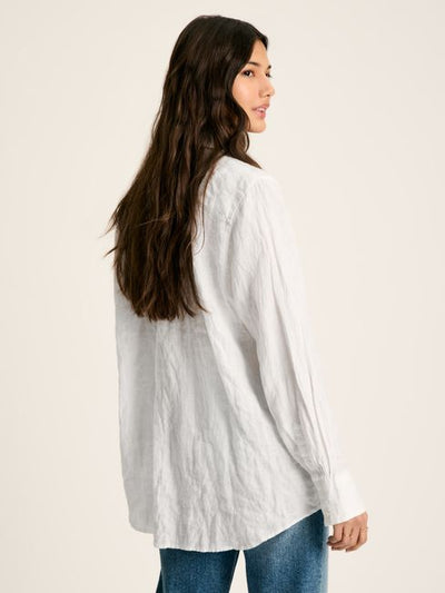 Joules Women’s Selene White 100% Linen Shirt