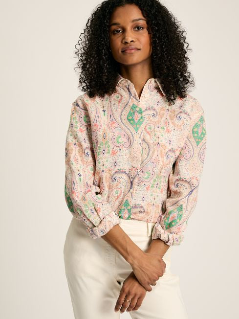 Joules Women’s Multi Amelia 100% Linen Paisley Shirt