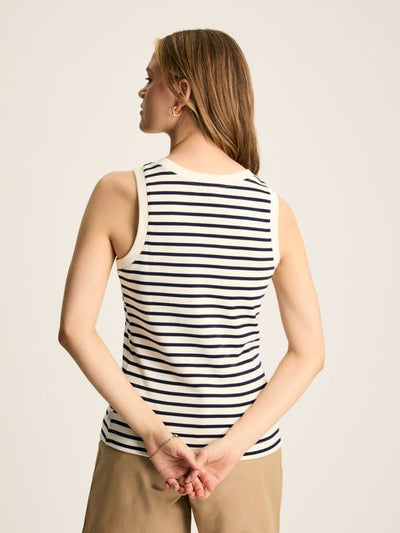 Joules Women’s Harbour Cream/Navy Jersey Vest