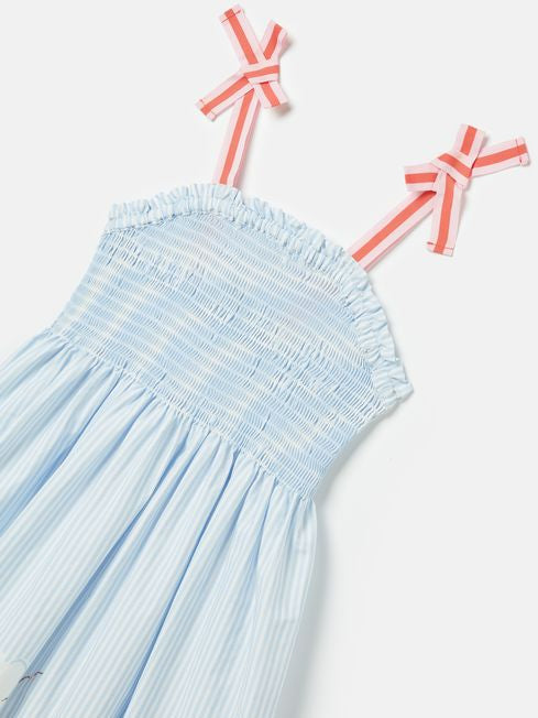 Joules Girls Pretty As A Picture Blue Stripe Sundress