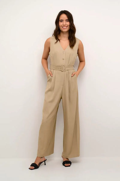 Kaffe Women’s KAJenna Jumpsuit in Petrified Oak