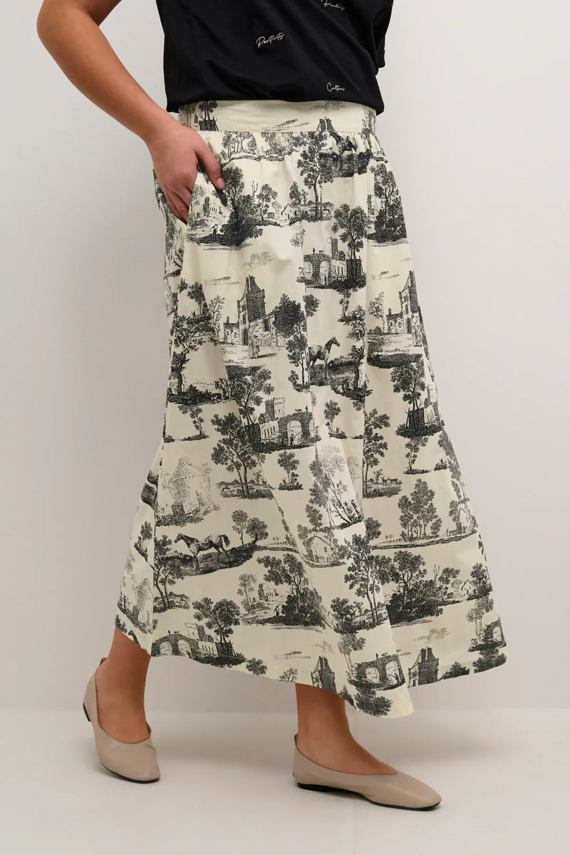 Culture CUcapo Olena Skirt in Gray Graphic, Capo